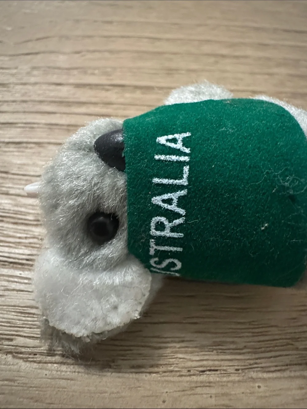 Plush Koala Keychain in Gray with Green Outfit Australia 🇦🇺